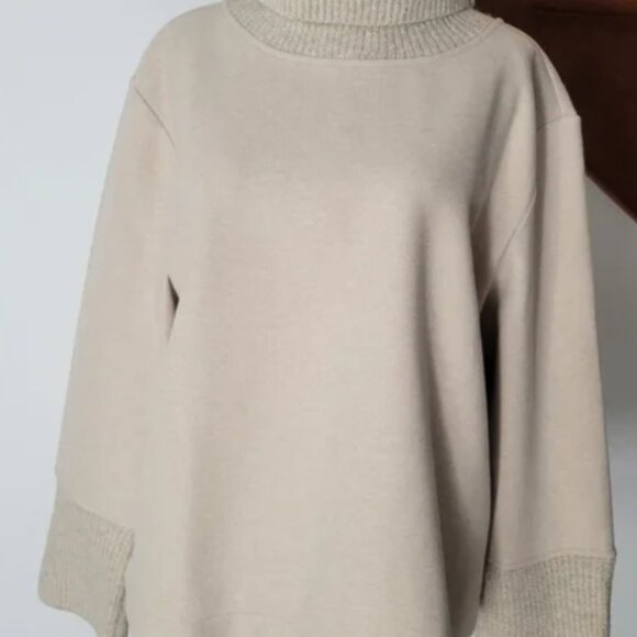 Banana Republic Brushed Turtleneck Sweatshirt Size L New - Picture 2 of 5